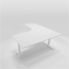 Höj och sänkbart skrivbord Höj & sänkbart hörnbord vänsterställt 160x180 cm